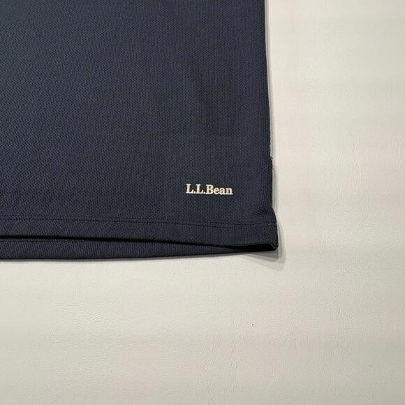 L.L. Bean Men’s 1/4 Zip Short Sleeve Performance Shirt - Navy Blue - Size L - Picture 5 of 9